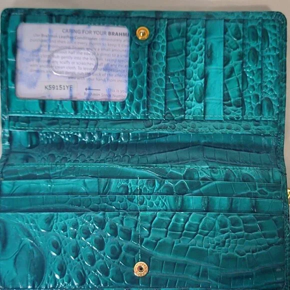 Brahmin Teal Shoulder Bag and Wallet Set - Picture 15 of 15